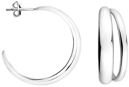 SOFIA MILANI - Damen Ohrringe 925 Silber - Doppelte Steck Creole - E1372