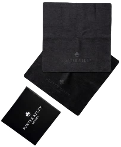 Porter Riley - Mikrofaser Reinigungstuch (2er Pack) für Gerätebildschirme und Linsen [kompatibel mit MacBook] [Chemikalienfrei] [Sehr Saugfähig] [Antistatisch] [Ultraweich] (17 x 17 cm)