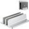BULL-TECH New Vertical Laptop Stand, Adjustable 2 Slot Aluminum Desktop Holde(Up to 17.3 inch), Fits All MacBook/Microsoft Surface/HP/Dell/ChromeBook/iPad and Gaming Laptops (Silver)
