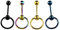 1,6 mm Zungenpiercing Slave Ring BCR Straight Barbell Stab Tongue Klemmring Gold