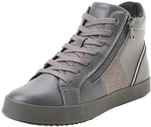 Geox D Blomiee D, Scarpe da Ginnastica Donna, Grigio Scuro, 37 EU