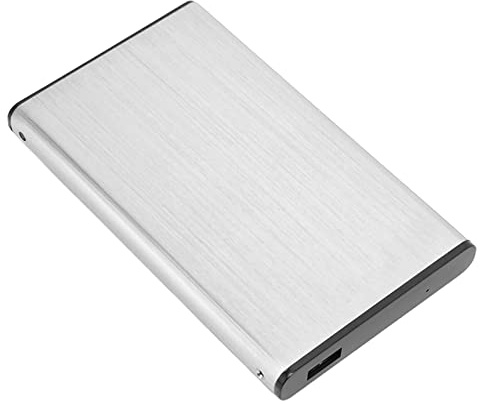 Luqeeg 2.5 External Hard Drive Enclosure, USB3.0 External Hard Drive Lay Flat Docking Station 6Gbps Fast Transmission Plug and Play SSD Hard Disk Box for I II III Generation (Silver)