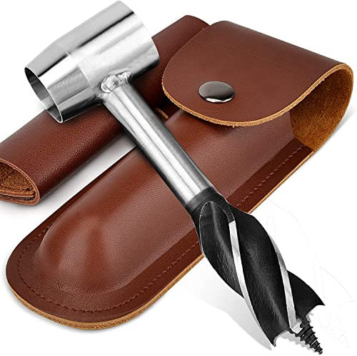 Bushcraft,Juego de brocas manuales para barrena de madera, herramientas de supervivencia para excavadora de agujeros de poste para mochila, para exteriores, para hacer agujeros de madera