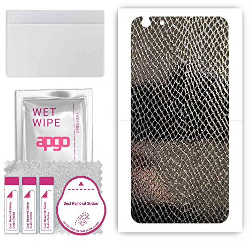 apgo Rückseite Schutzfolie, Skin, kompatibel mit Apple iPhone 6s Plus, Hinten Displayschutzfolie aus Vinylfolie, kratzfest, einfache Montage - Schwarzes Schlangenleder