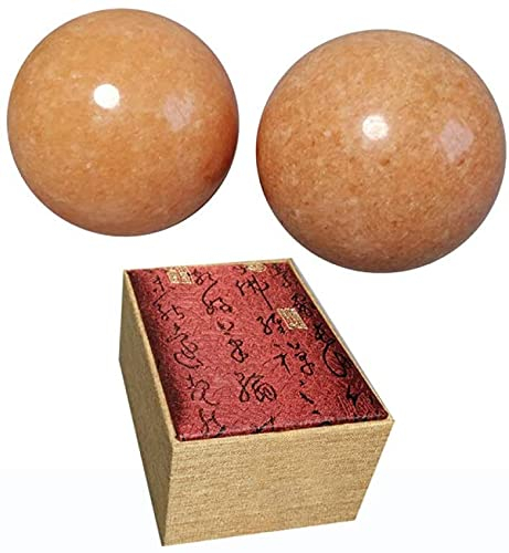 Stressbälle für Erwachsene, Baoding-Bälle, Stressbälle für Erwachsene, chinesische Übungsbälle, 2 Stück, natürliche Jade, Baoding Gesundheit, Stress-Übungsbälle, Massage-