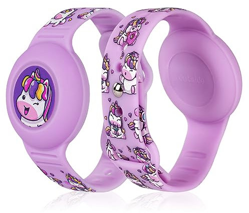 AXFEE Kinder Wasserdicht Armband, Versteckt Halter für Apple Air Tag, Ganzkörperschutz Silikon AirTag, Hülle Kleinkind Anti-Verloren GPS Tracking, AirTag Schutzhülle Anti-Lost,AirTags Band für Kinder