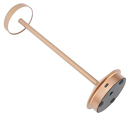 Rechargeable LED Table Lamp, Cordless Battery Powered Metal Table Lamp for Living Room (Rose Gold)