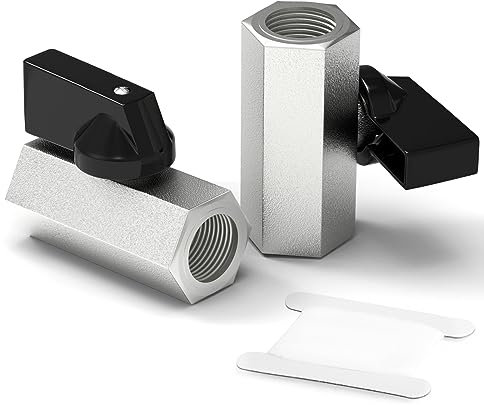 ERGAOBOY 2 Stück 1/4 Innengewinde x 1/4 Innengewinde Heavy Duty vernickelt Kupfer Kugelhahn Absperrschalter