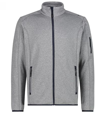 CMP - Giacca in Knit-Tech da Uomo, Glacier-Cemento, 54