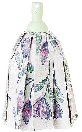 VIGAR Fregona Microfibra, Verde, Estampado florganic, 10 X 10 X 30 CM