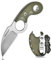 TONIFE Crescent Couteau de cou Couteau d'extérieur Lame fixe en acier 8Cr14MoV avec étui Lanyard et clip Couteau Full Tang Couteau de survie (Vert+ Stonewash)