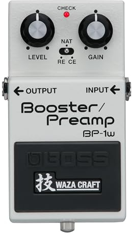 BOSS BP-1W Booster/Preamp | Premium Waza Craft Guitar Effect Pedal with Analog Circuitry | Vintage Sounds from the BOSS CE-1 Chorus Ensemble & Roland RE-201 Space Echo | Standard & Vintage Buffer