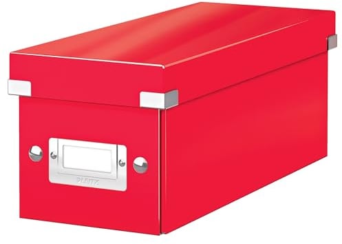 Leitz WOW Storage Box, Red Storage Box, Click and Store Range, 60410026