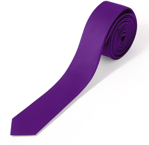 Puistr Cravates fines noires pour hommes et femmes - Couleur unie - 4 cm - Cravates fines formelles