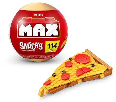 MAX Premium Snacks Building Bricks (Pizza) Novelty Unboxing Toy Collectible Mini's by ZURU