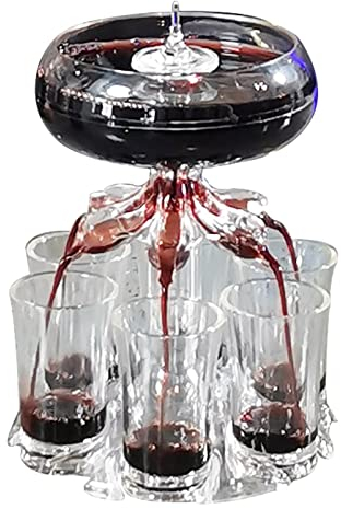 SVCEQZE 45ml Baby Guin-Ness Shot Dispenser, 6 Shot Glass Dispenser and Holder | 6 Shot Glass Dispenser and Holder Drink Shot Glasses Set | Acrylic Touchless Shot Pourer for Beverage, Liquor