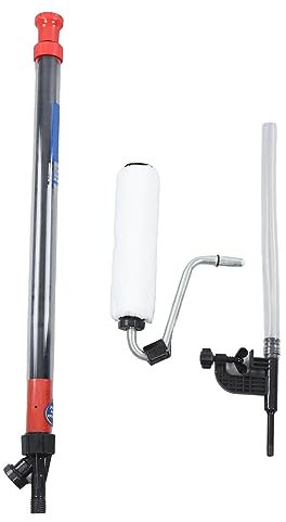 Halbautomatischer Farbrollerpinsel mit Wollrollerbürste und PVC-Stab, Gleichmäßiges Streichen, kein Tropfen, Leicht zu Reinigen, Geeignet für Glatte und Halbraue Wandoberflächen