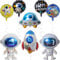 Wenweo Weltraum Kindergeburtstag, Raketen Party Kindergeburtstag Deko Set, Weltraum Deko Luftballons für Raumschiff Surprise Themen Party Geburtstagsdeko Jungen, Astronaut Deko Kindergeburtstag