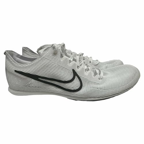 Nike Zoom Mamba 6 Track & Field Distance Spikes, 4.5, White/Black, White/Metallic Silver/Black, 12 UK