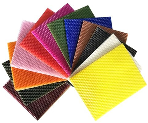 12 Farben Bienenwachs Kerzen, 20 x 15cm Bienenwachsplatten, Kerzens Wachs, Bienenwachsplatten für Kerzen, DIY Kerzens Machen, Reines Bienenwachs für Handgemachte