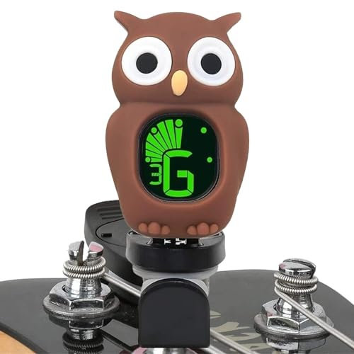 Gitarren-Stimmwirbel zum Anklippen – Clip- -Gitarren-Stimmgerät | Stimmgerät zum Anklippen | Professionelles Chromatisches Stimmgerät | Akustikgitarre Stimmgerät | Eule Stimmgeräte für