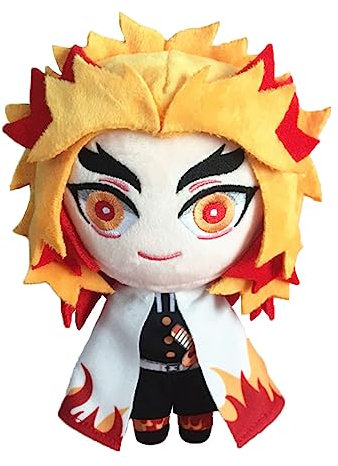 Zhongkaihua Anime Plüschfigur Rengoku Kyoujurou, weich, gefüllt, Sofa, Schlafzimmer, Zuhause, Sammlerstücke, Dekorationen, Geschenke, 25 cm