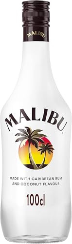 MALIBU Coco Liqueur Rhum blanc - 18%, 1L (Lot de 5)