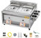 Friteuse à gaz professionnelle 20 litres en acier inoxydable commerciale avec panier, boutons de contrôle indépendants pour cuisine, restaurant, snack-bar