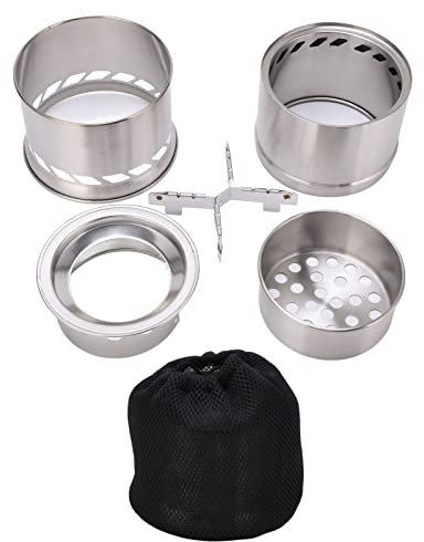 HappyFit Holzofen, zusammenklappbarer Outdoor-Kocher, tragbarer Picknick-Ofen, Camping-Picknick-Vergaser