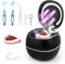 Ultraschallreinigungsgerät,Ambesty 42000Hz Ultraschallreiniger,28W Ultrasonic Cleaner mit UV Lampe Timer,Ultraschallreiniger 180ML,Schmuck Reinigung Ultraschall für Zahnprothesen, Aligner (Schwarz)