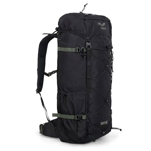 Regatta Survivor Rucksack, 45 l, aus reflektierendem, strapazierfähigem und strapazierfähigem Stoff, perfekt für Spaziergänge, Wandern, Camping und Trekking, grau, L, Casual