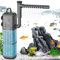 BONJUME Filtre D'aquarium, 600L/H Filtre éponge D'aquarium Filtre Interne avec Barre De Pulvérisation 6W Filtre Submersible Silencieux pour Aquarium Pompe Filtrante pour Petit Réservoir Jusqu'à 150L