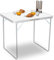 Brixy Campingtisch - klappbar - Gartentisch - 80x60x70 cm - Außen/Innen - Tragegriff - Kompakt - Aluminium - Weiß