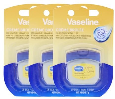 3x Vaseline Lip Therapy Creme Brulee Lippenpflege je 7g bis zu 72h Feuchtigkeit