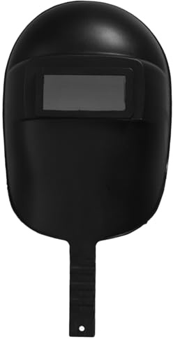 Handschweißhelm Schwarzer Kunststoff mit Glare Schutz für Schweißen | Schweißschutzschild, Ergonomisches Design, Leichtes Gehäuse, für Schneiden und Schleifen, Schwarze Ausführung