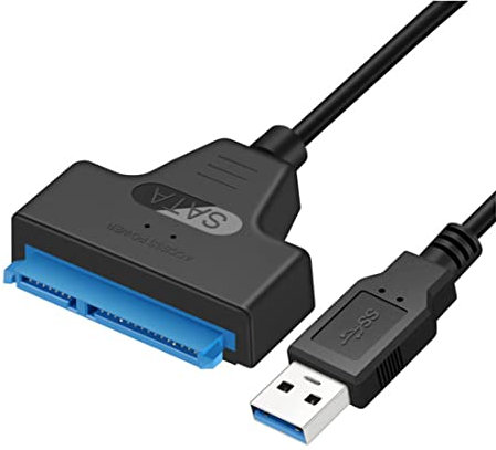 Sirxlevcy Câble USB Adaptateur 3 vers USB 3.0 Câble Adaptateur USB Prise en Charge du Disque Dur Ssd HDD 2,5 Pouces
