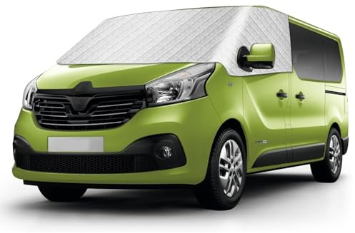 Auto Windschutzscheiben Abdeckung Kompatibel mit Renault Trafic 2014–2023, Scheibenabdeckung Sonnenschutz Frontscheibe Thermomatten, Externe Thermo Windschutzscheibenabdeckung