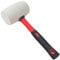 Dunnet Tools Heavy Duty White Rubber Mallet 16oz / 450g with Fibreglass Handle Anti Marking Rubber Mallet Hammer with TPR Grip Ideal for Tiling, Bricklaying Camping Hammers & Mallets