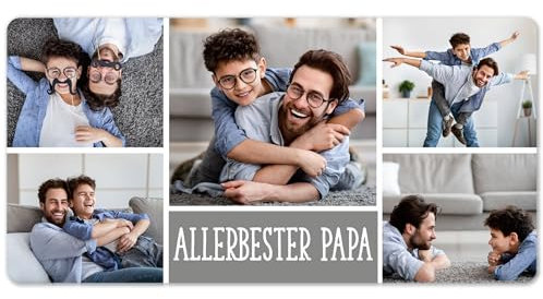 Herz & Heim® XXL Mousepad mit Wunschmotiv – Personalisierbare Schreibtischunterlage mit Foto & Text – Individuelles Mauspad mit eigenen Fotos (Fotocollage)