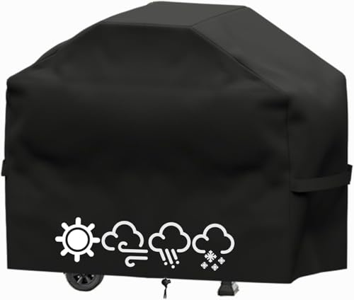 Housse Barbecue Exterieur,Housse Barbecue,Housse Plancha Exterieur,Bache Barbecue Exterieur,Couverture de Grill Anti-Vent/Anti-UV/Anti-l'eau/Anti-l'Humidité/Antipoussière (165X71X122 CM)