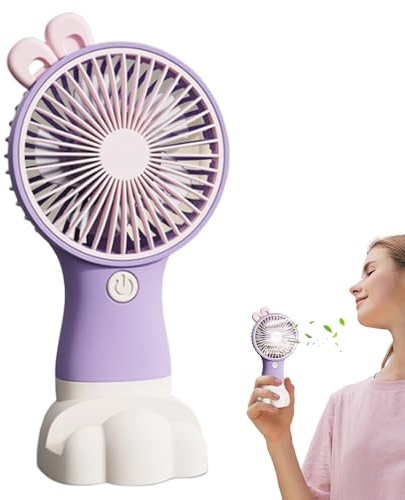 Ceprznvey Ventilateur portable – Gadgets de refroidissement à main à 3 vitesses, ventilateur de poche léger pour homme, femme, enfant, voyage, randonnée, concert, plage, camping, maison, bureau