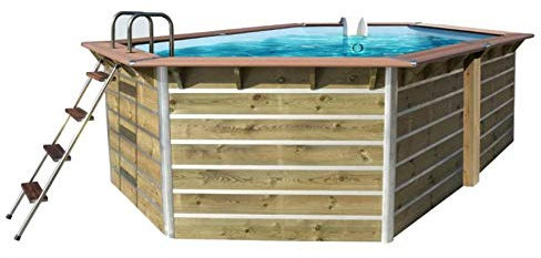 Piscine Bois Waterclip SABTANG 510x320x129 cm hors sol octogonale
