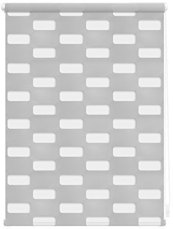 Lichtblick Doppelrollo Klemmfix ohne Bohren, Arena, Blickdicht, Klemmträger-Montage, Sichtschutz, Wandmongtage, Deckenmontage, für Fenster Grau,80 cm x 150 cm (B x L)