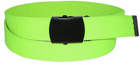 CTM Plus Size Adjustable 32 mm Wide Neon Fabric Web Belt
