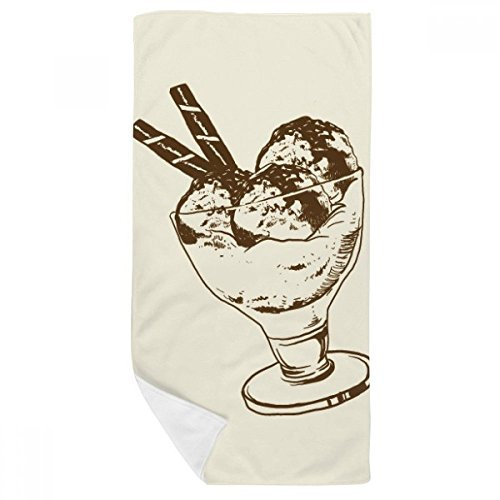 DIYthinker Brown Chocolate Bar Ice Cream Verre Boule de Bain Serviette Douce Gant de Toilette Gant de Toilette 35X70Cm 35 x 70cm Multicolor