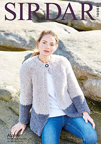 Sirdar Alpine Fur Effect Knitting Pattern - 10063 Jacket