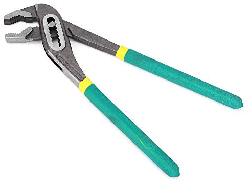 Fafeicy Alicates para bombas de agua de alta resistencia, alicates ajustables para tuberías de agua, acero de grado industrial 45#, diseño de ranura dentada(10in), Pinzas De La Bomba De Agua