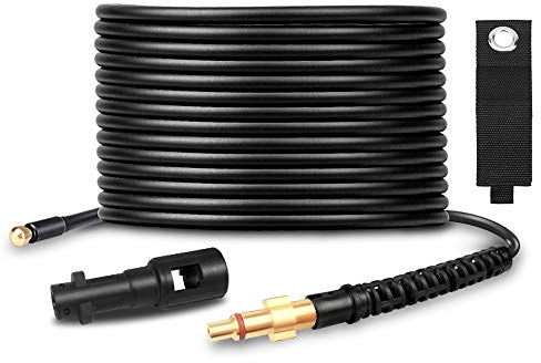 Qooltek 15M Hochdruckreiniger Schlauch, Abfluss und Rohrreinigungsschlauch Set, mit Adapter für Kärcher K-Serie und Lavor Hochdruckreiniger