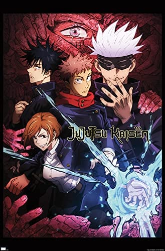 Unbekannt One Sheet English Wall Poster Jujutsu Kaisen Wandposter, Englisch, Papier, Ungerahmte Version, 22.38 x 34