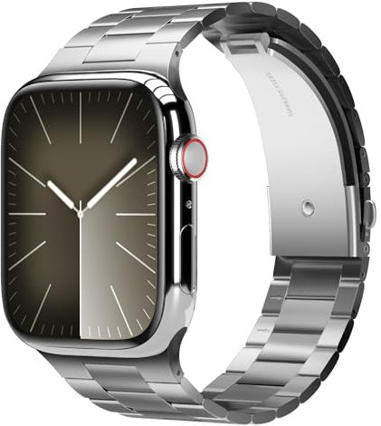elago Metal Strap Cinturino compatibile con Apple Watch Serie 10/9/8/7/6/5/4/3/2/1/Ultra2/Ultra/SE (49mm 46mm 45mm 44mm 42mm), Banda in Metallo Premium, Acciaio Inossidabile, Unisex Regolabile